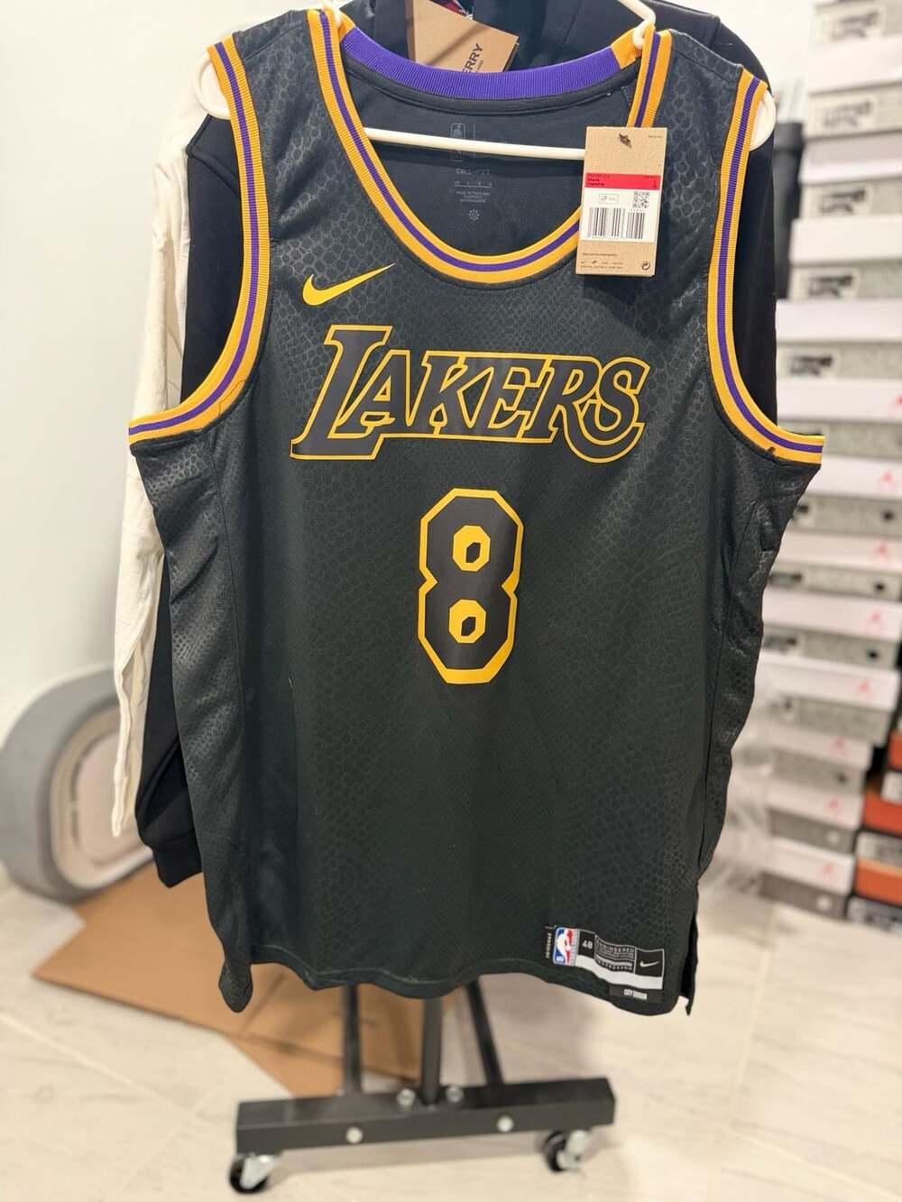 Nike Kobe Bryant LA Lakers City Edition Swingman Jersey Size L Black